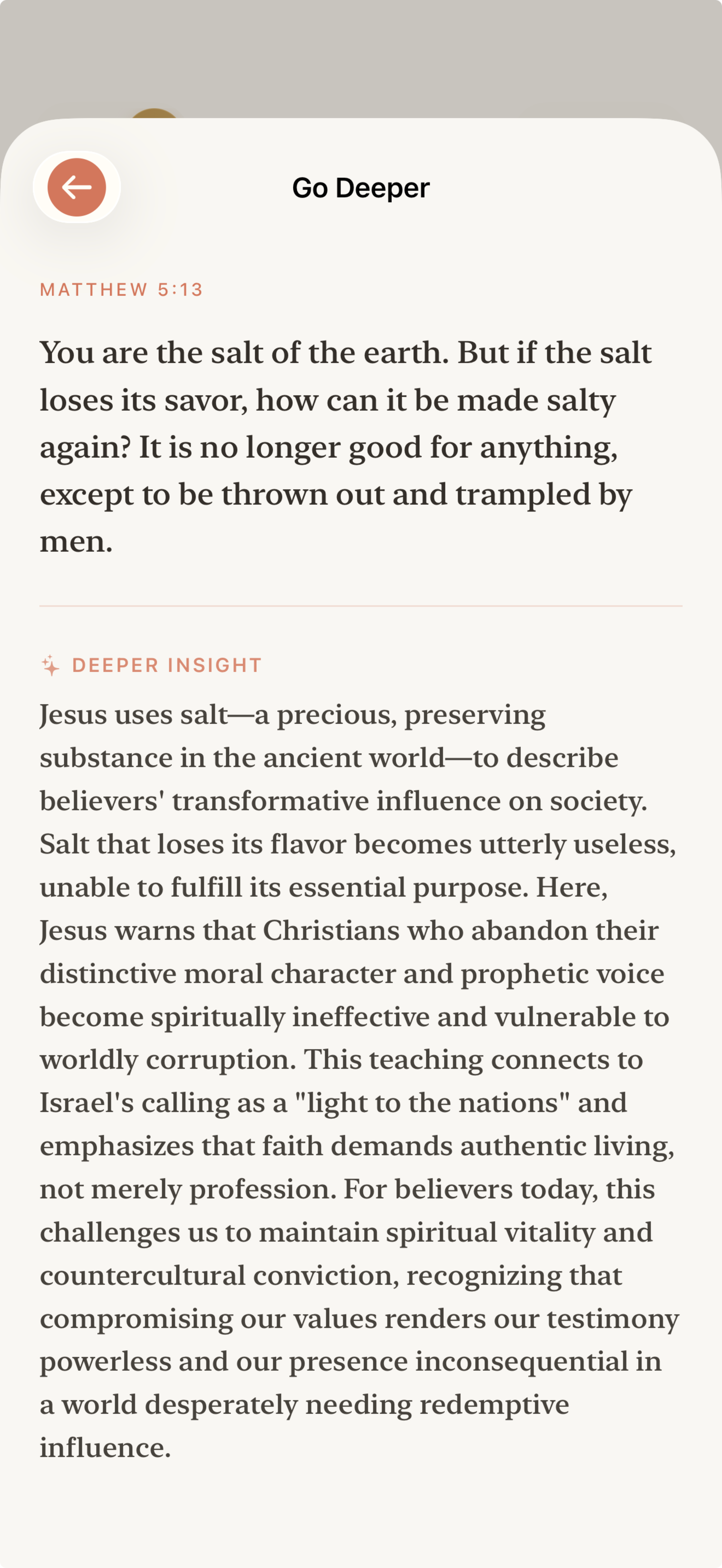 Go deeper on any verse with AI insights