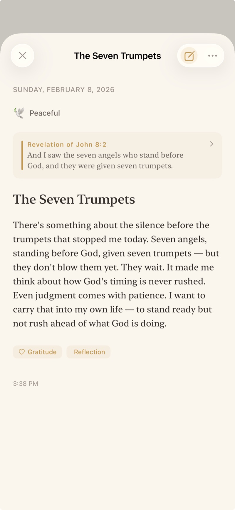 Spiritual journal with mood tracking in BibleKey